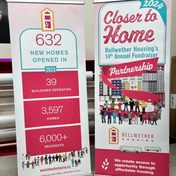 Signs Of Support - Event Wayfinding Signs - Bellwether Housing, Seattle, WA