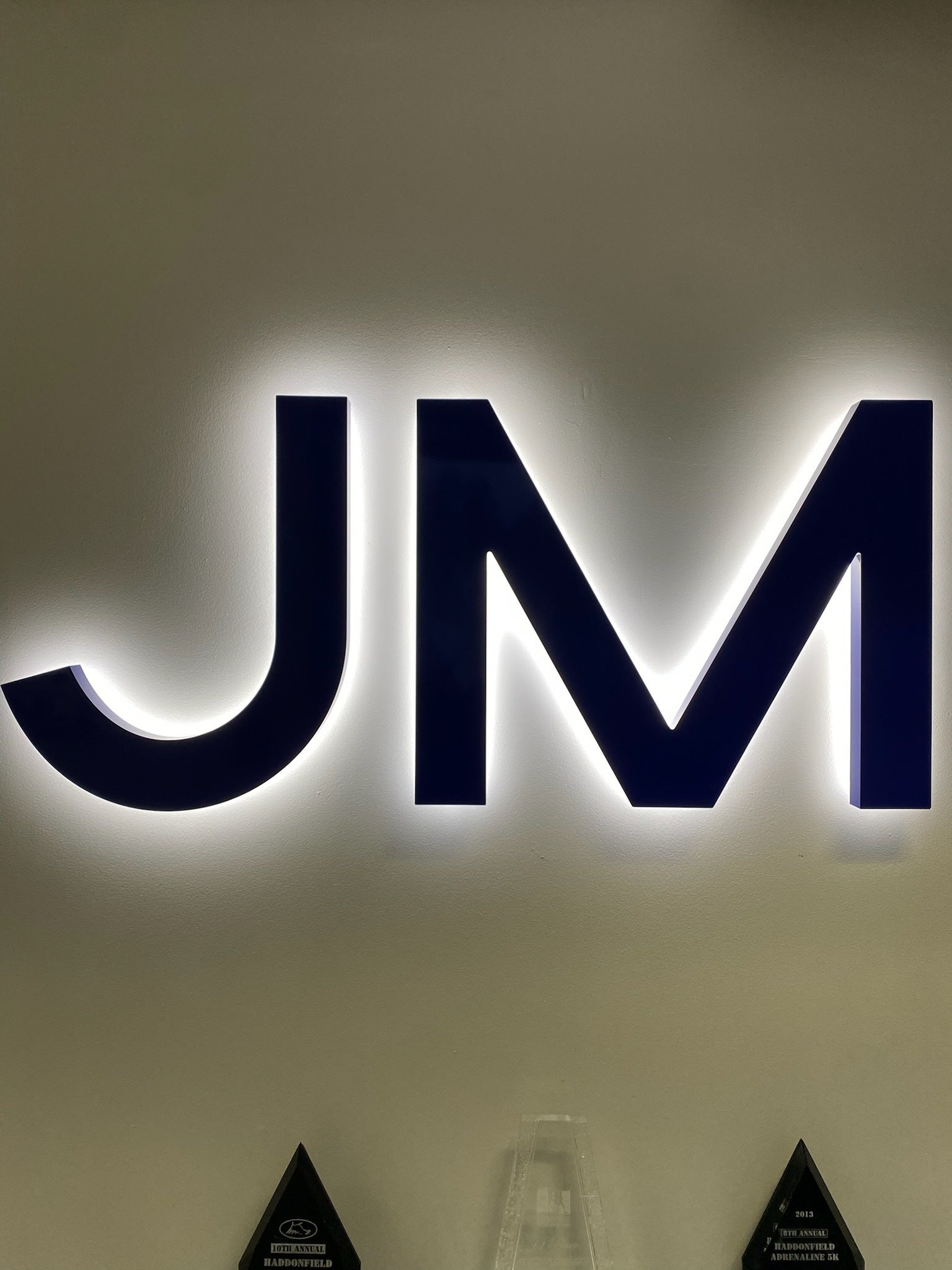 Brand your lobby with logo lettering