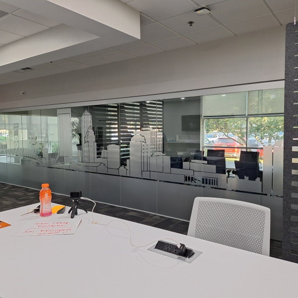 Etched Glass Vinyl  on Window