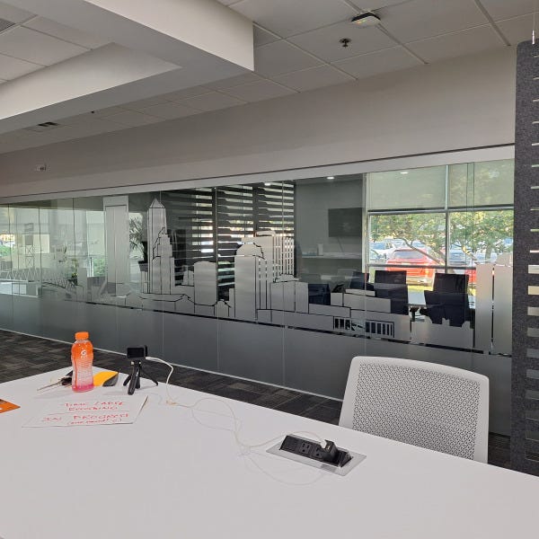 Etched Glass Vinyl  on Window
