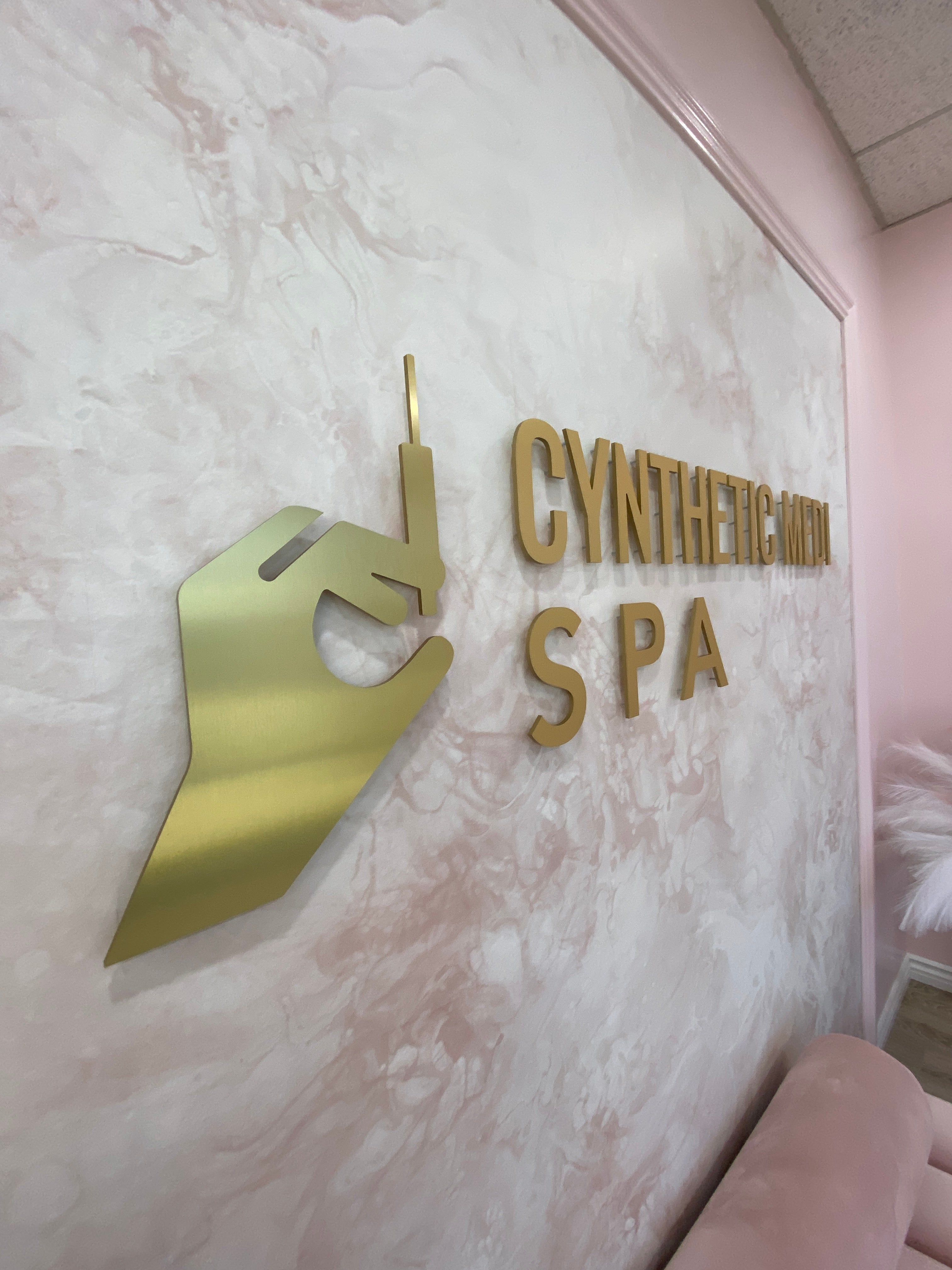 Cynthetic Medi Spa Lobby Sign