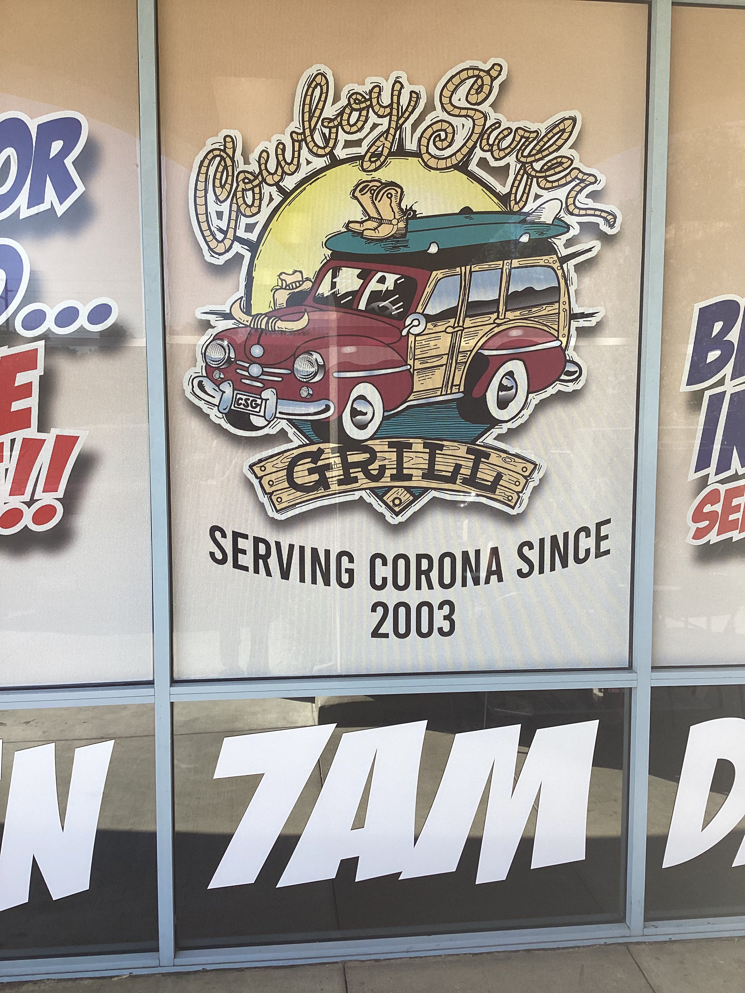 Cowboy Surfer Window Graphics