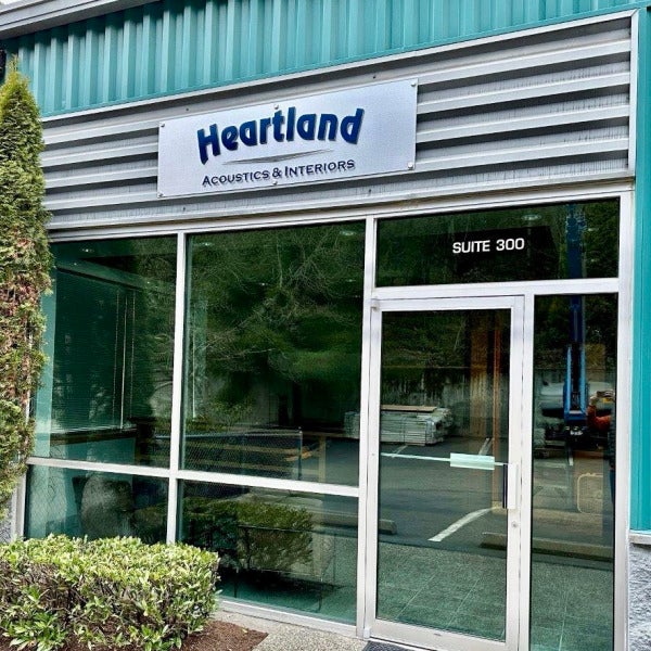 Custom Industrial Signs - Heartland Acoustics and Interiors, Woodinville, WA