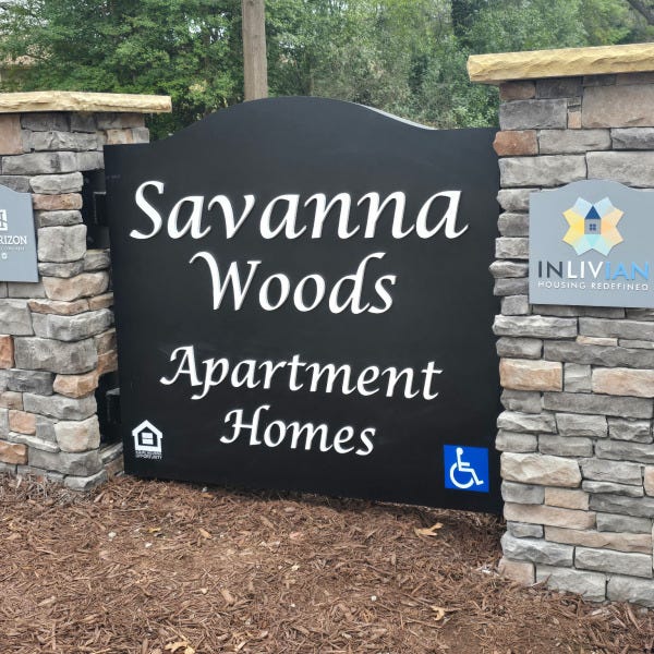 Savanna Woods Monument Sign