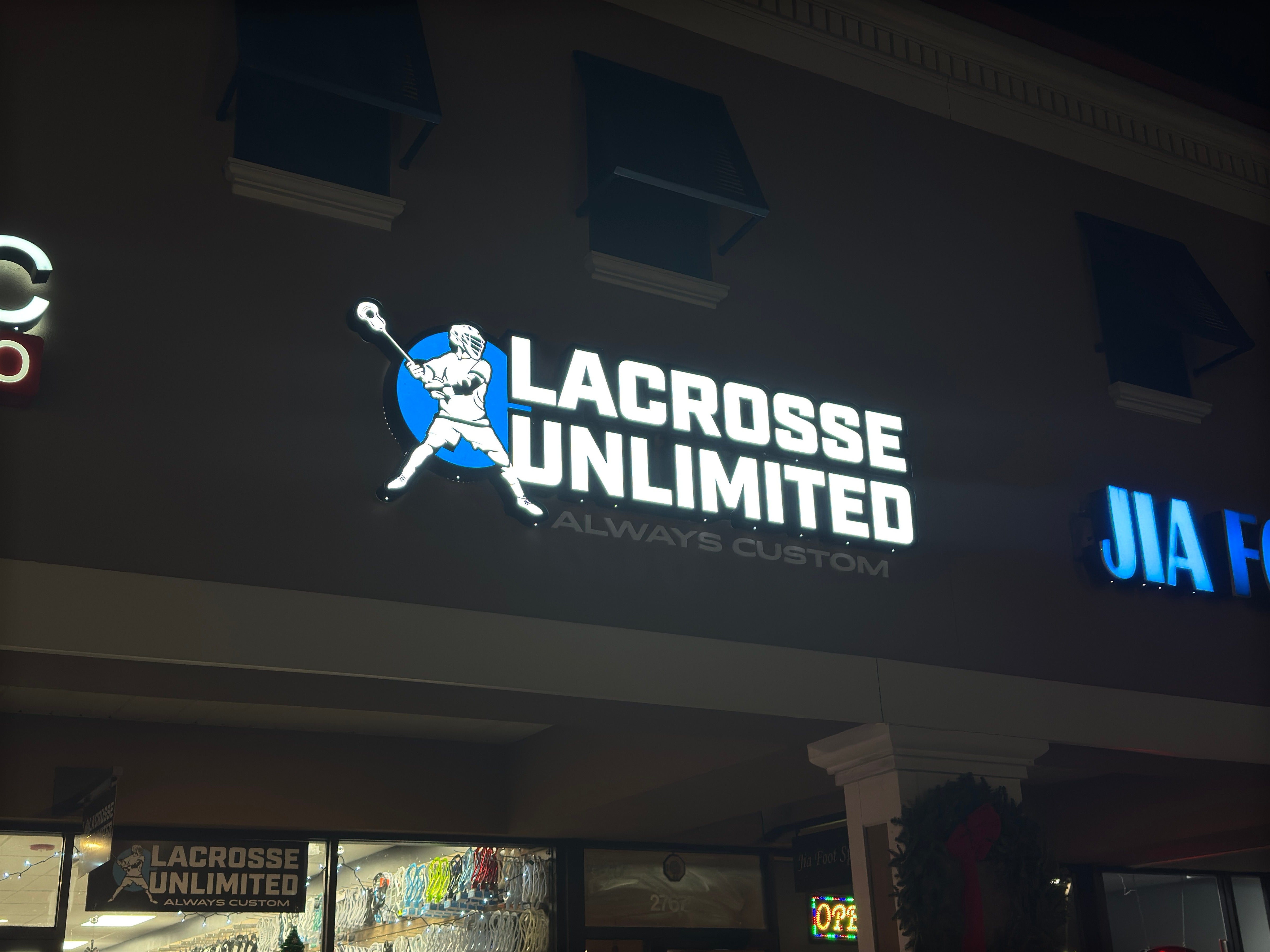 Lacrosse Unlimited Illuminated Channel Letter Sign