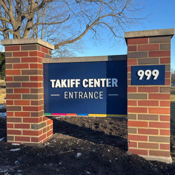 Glencoe Park District - Takiff Center Entrance Sign