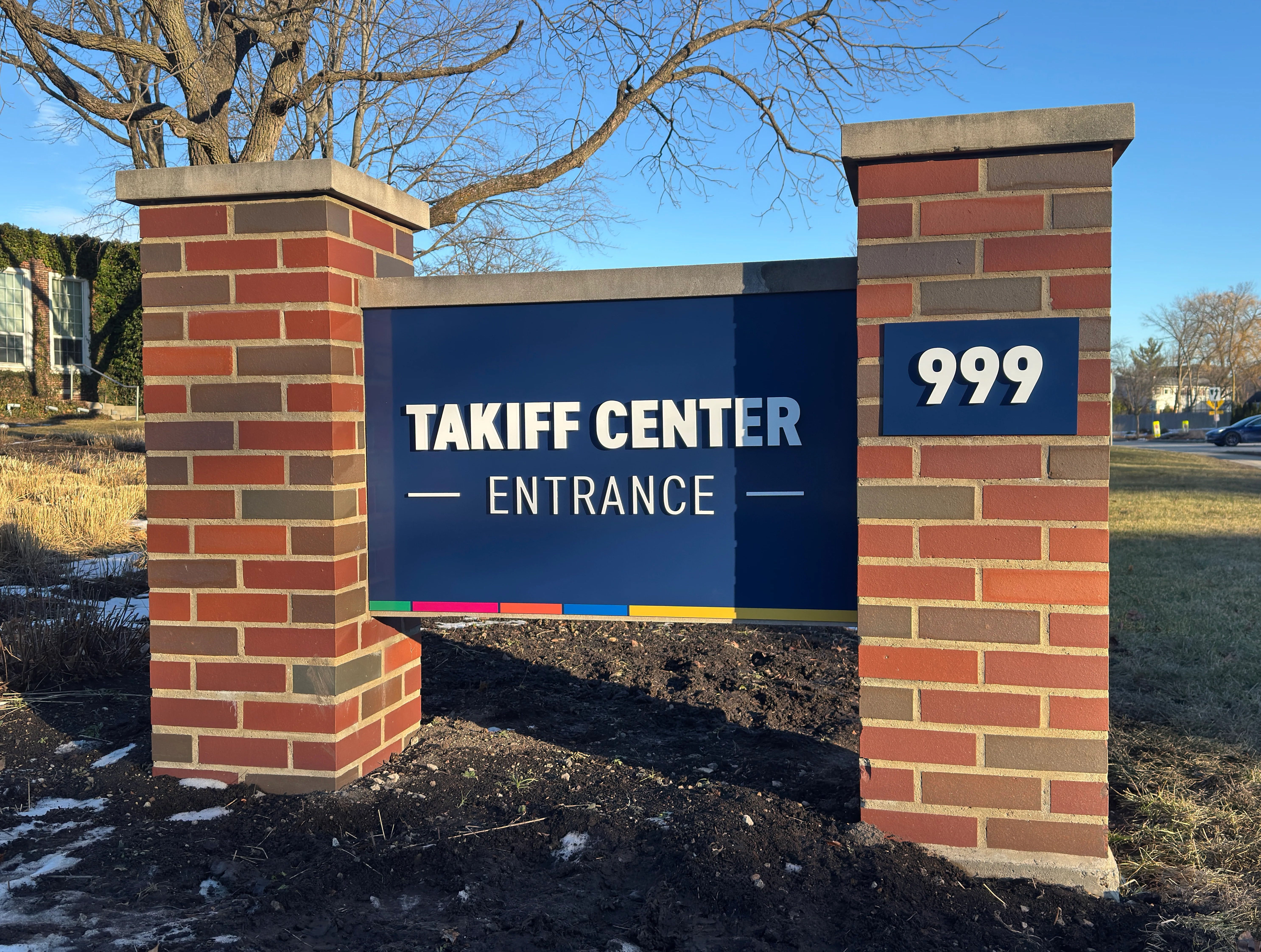 Glencoe Park District - Takiff Center Entrance Sign