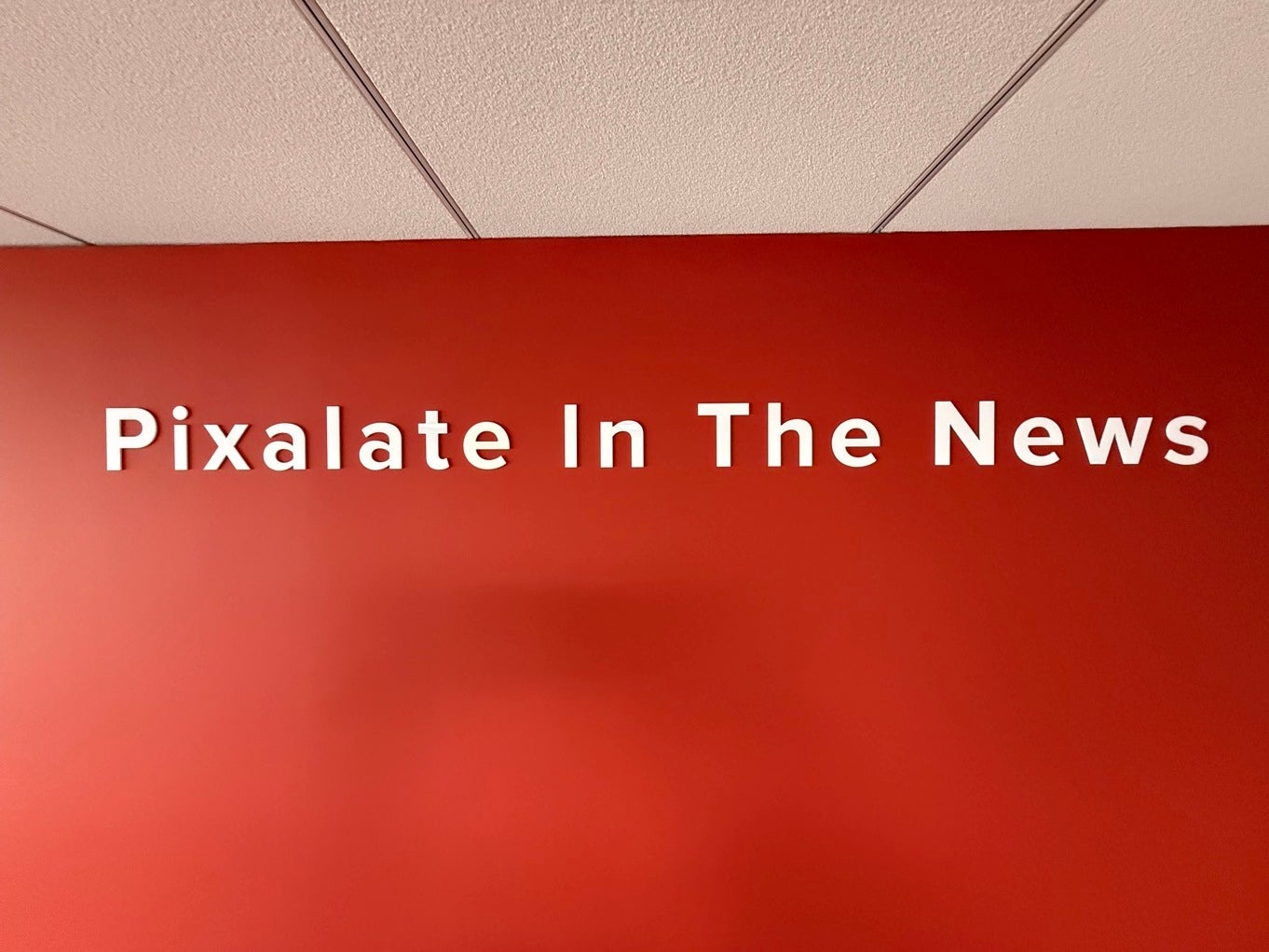 Pixalate Showcases Company Achievements with New Acrylic Lettering Installation