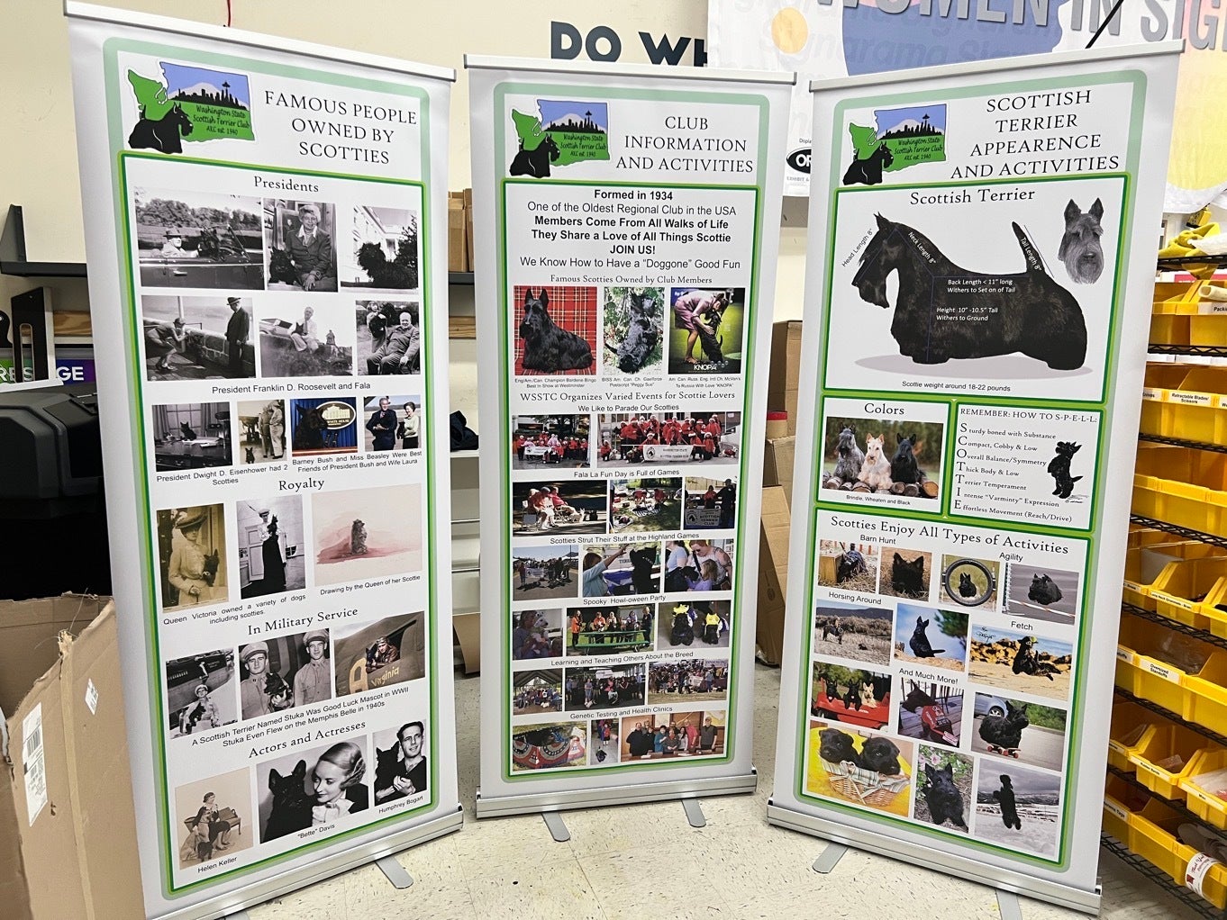 2025 Event Marketing Kicks Off with Popup Banners - Scottish Terrier Club, Redmond, WA