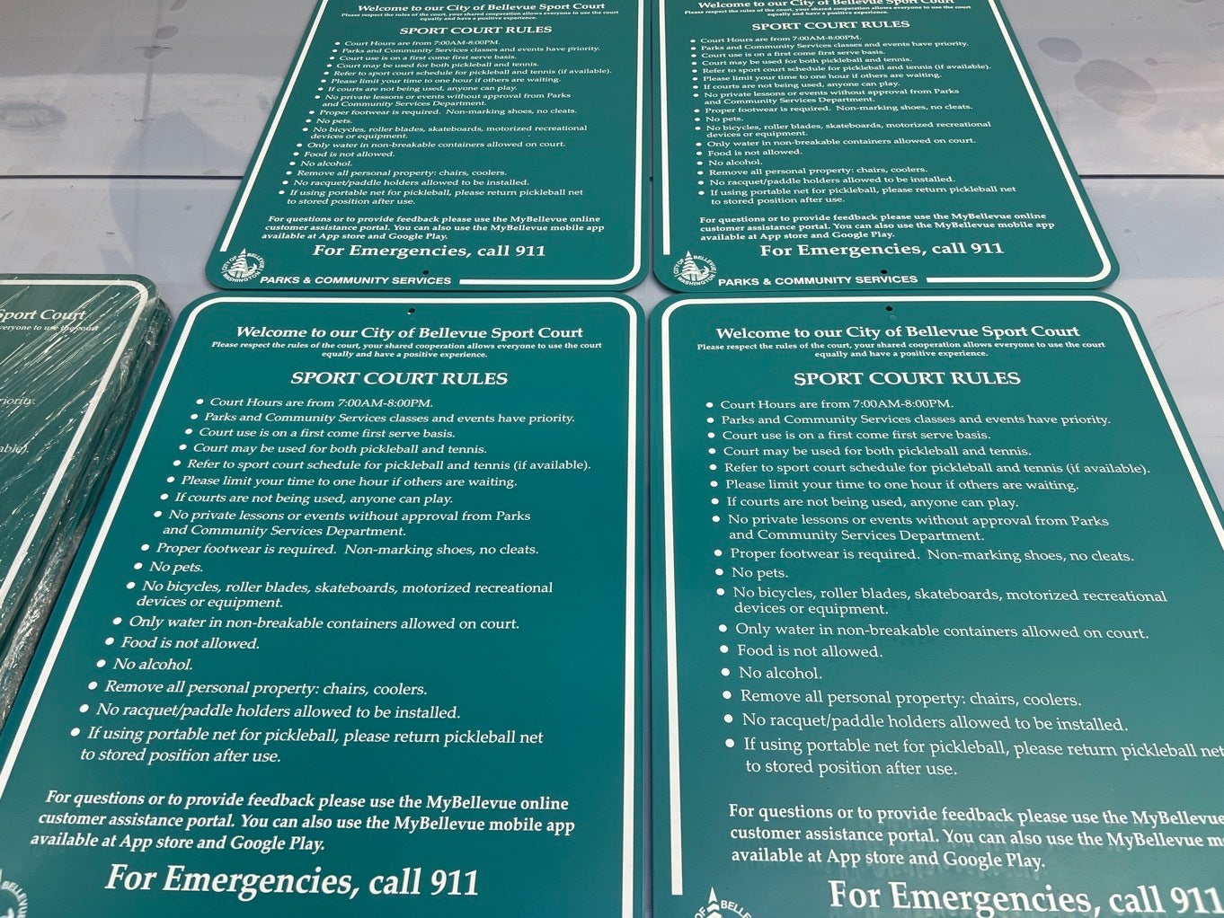 Parks and Recreation Signs - City of Bellevue, WA