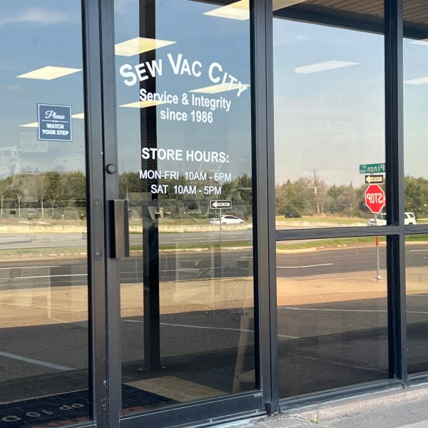Window Graphic for Sew Vac