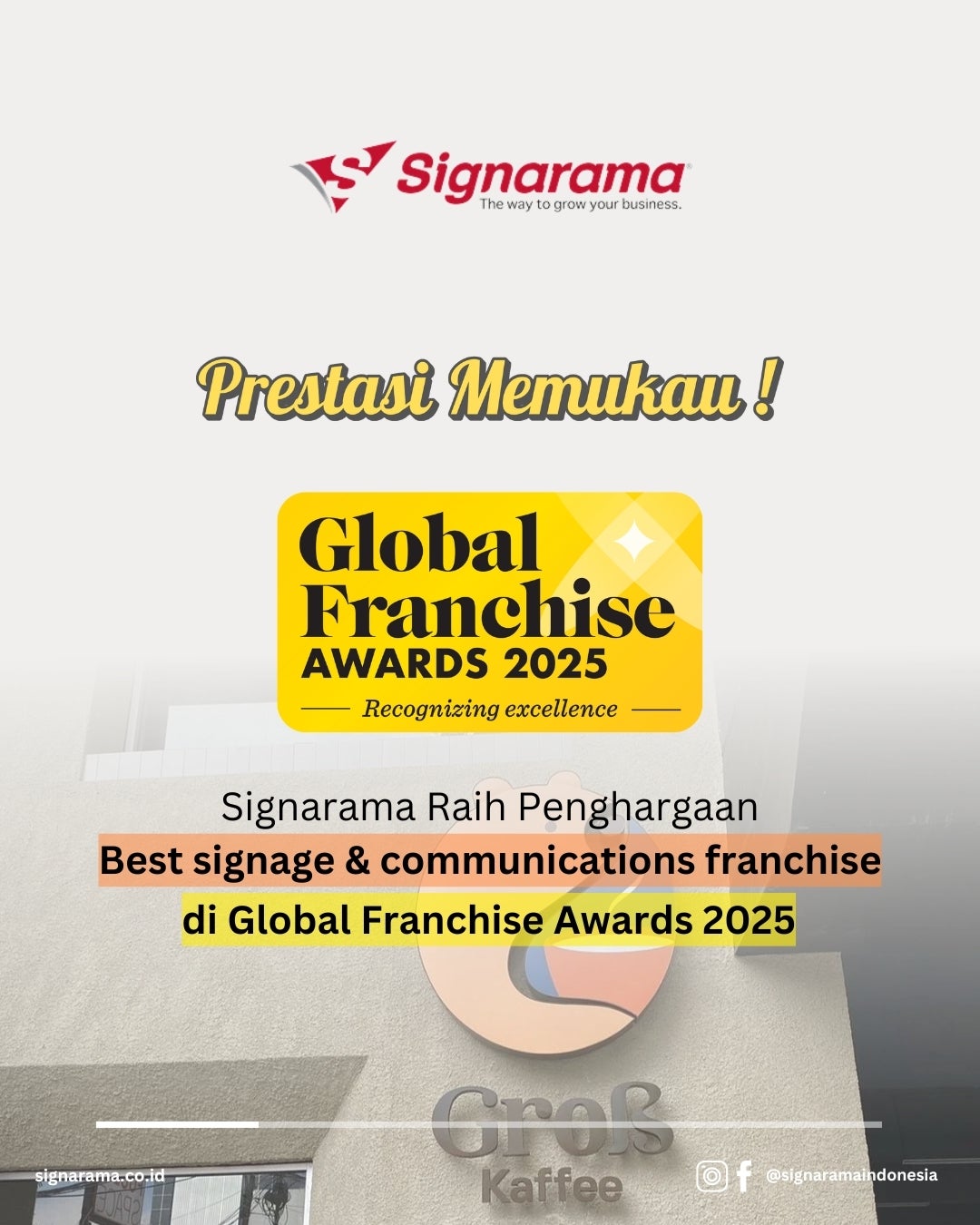Signarama meraih pencapaian Best Signage & Communications Franchise di Global Franchise Awards 2025