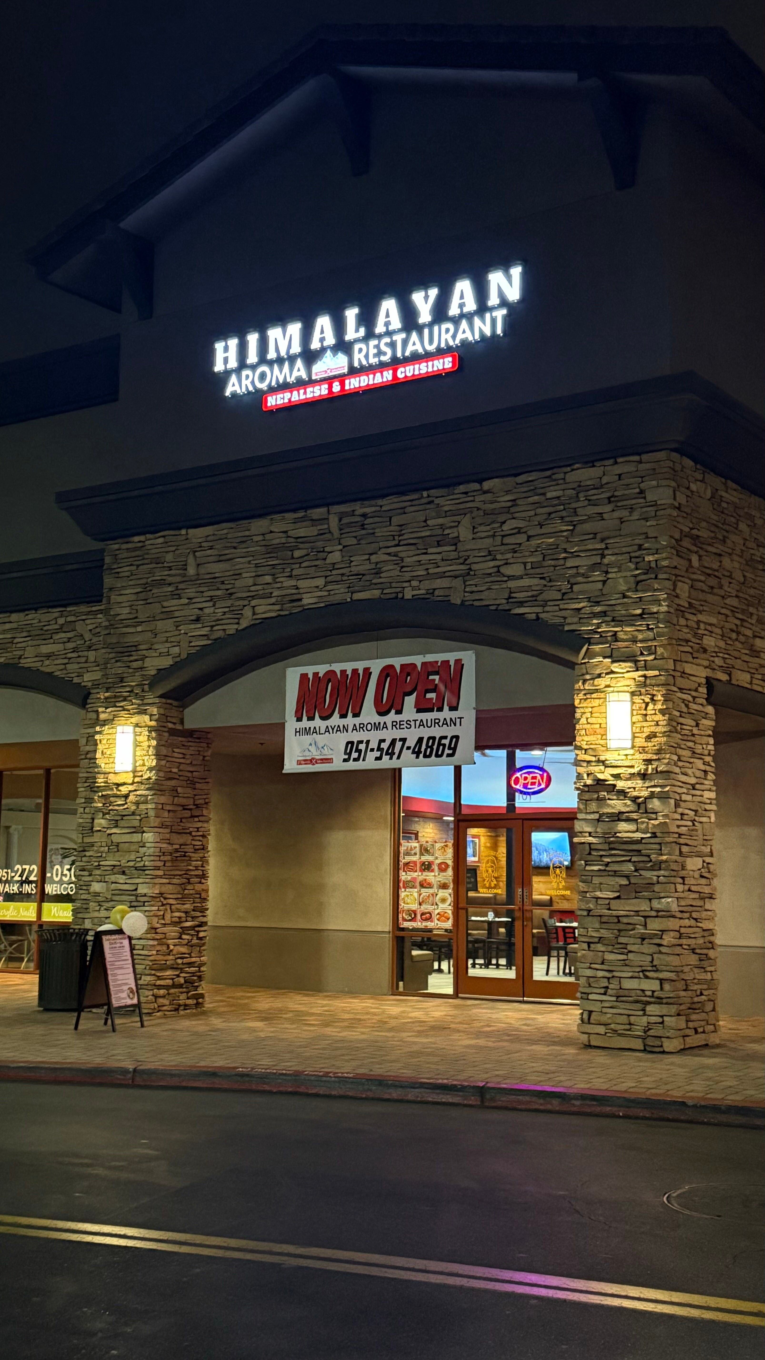 Himalayan Aroma Illuminated Building Sign