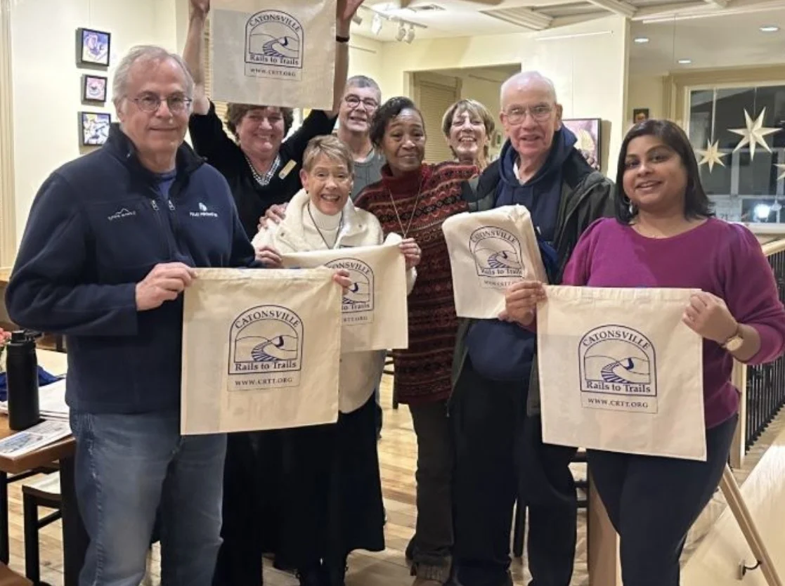 Fully Promoted Arbutus made screenprinted tote bags for Catonsville Rails to Trails
