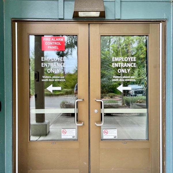 Custom Door Decals - Directional Decals Points the Way - Sammamish, WA