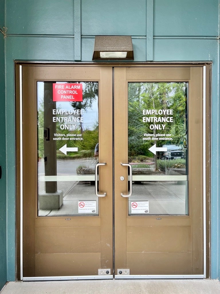 Custom Door Decals - Directional Decals Points the Way - Sammamish, WA