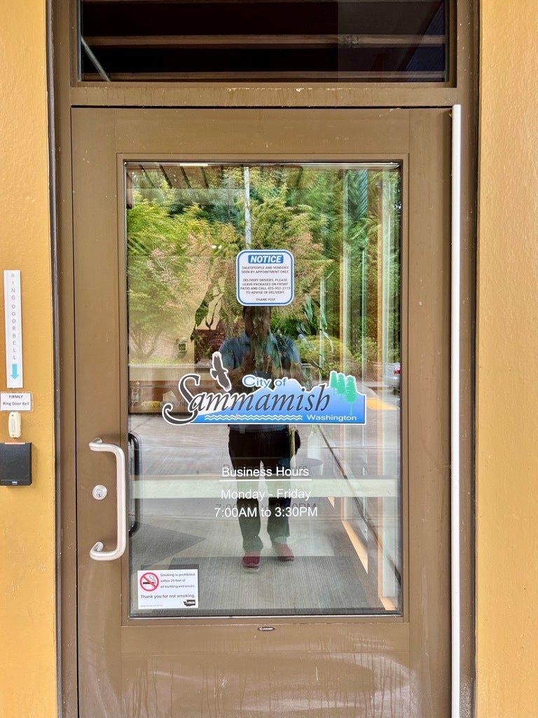 Custom Door Decals - Directional Decals Points the Way - Sammamish, WA