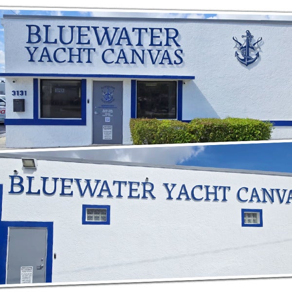 Dimensional Lettering Enhances Bluewater Yacht Canvas’ Branding & Visibility