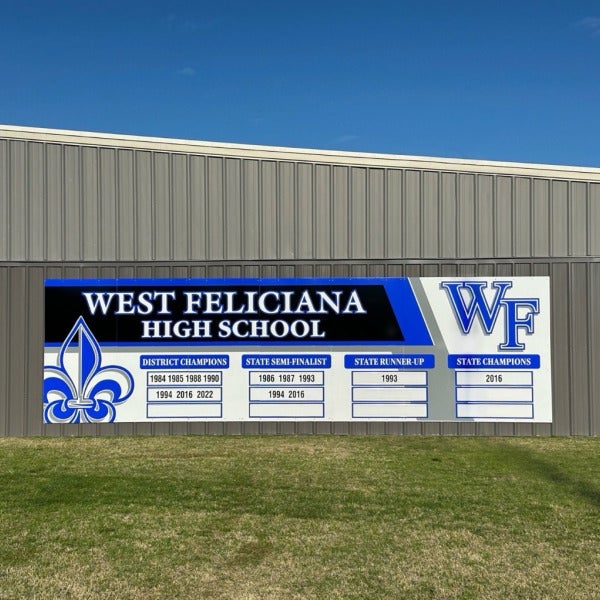 Outdoor Sign in a Baseball Field