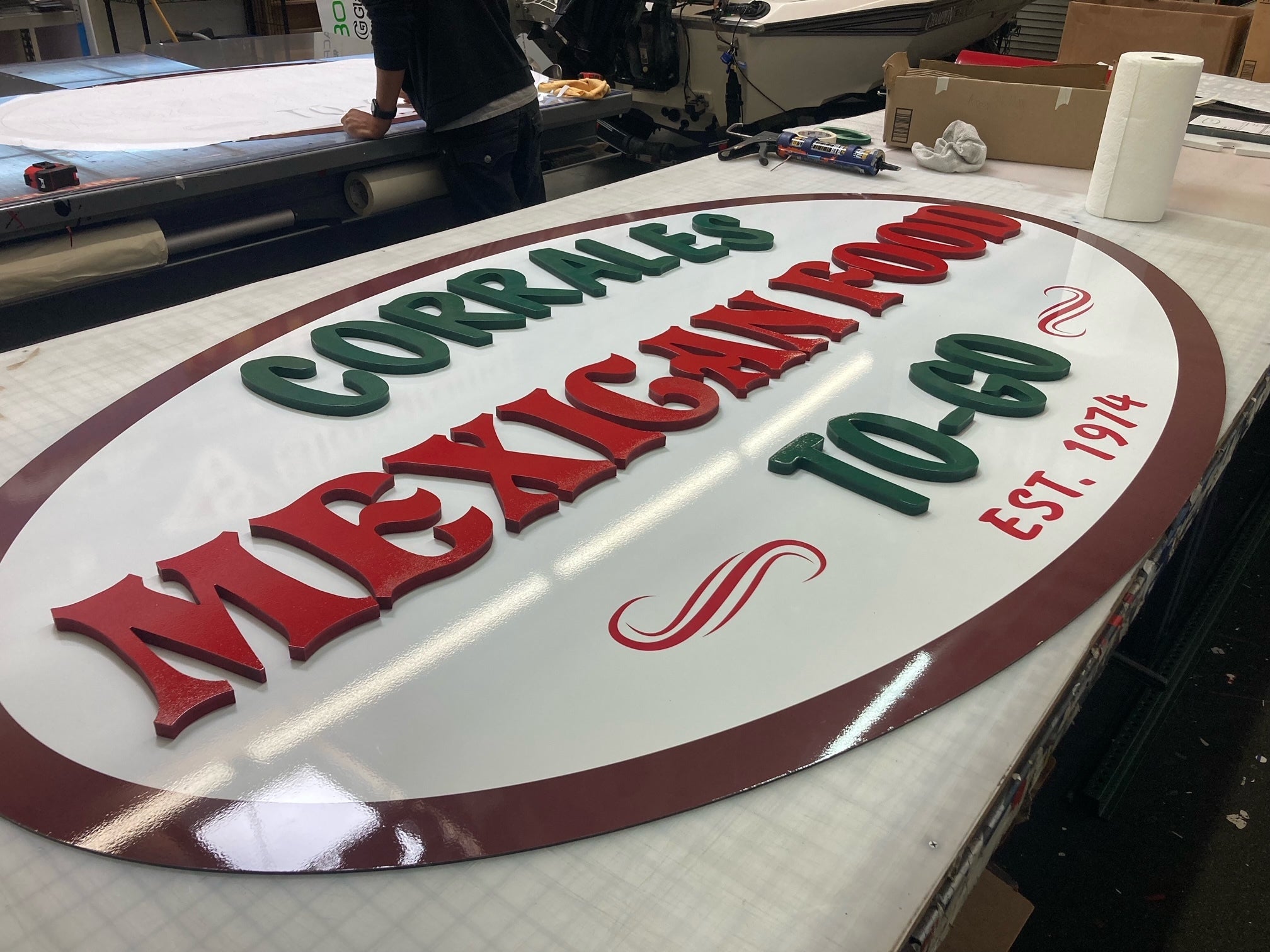 Custom Routed Dimensional Business Sign for Corrales Mexican Restaurant | Signarama