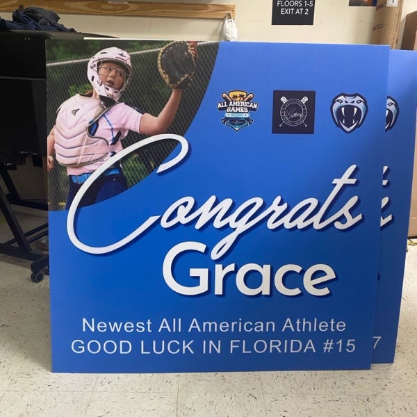 Giant Poster Boards to Honor Giant Athletes