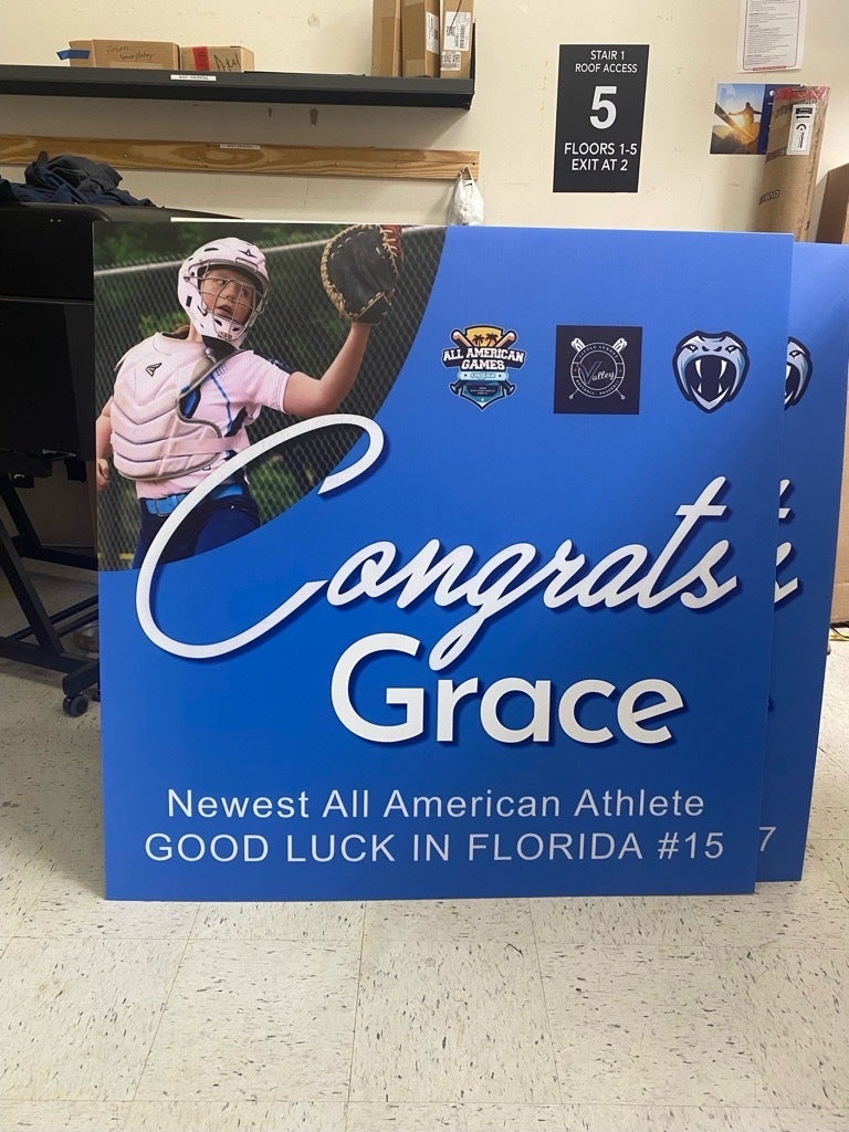 Giant Poster Boards to Honor Giant Athletes