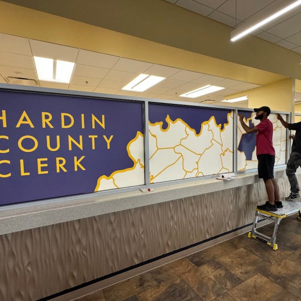 Custom Window Graphics for the Hardin County Clerk's Office