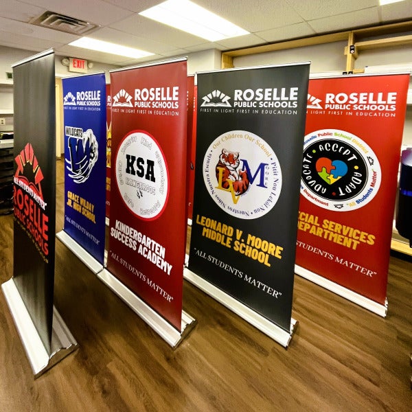 Retractable Banners for Roselle Public Schools
