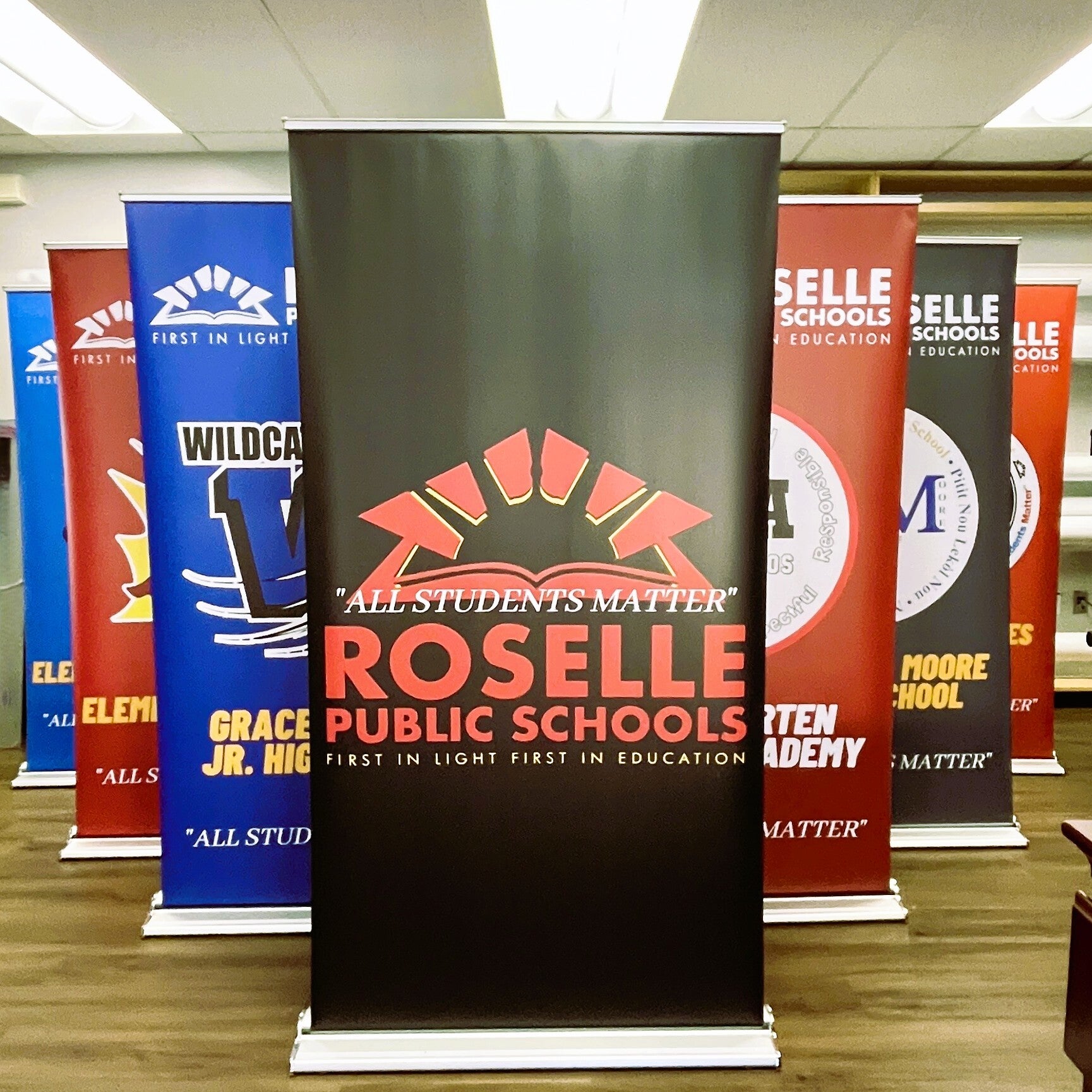 Retractable Banners for Roselle Public Schools