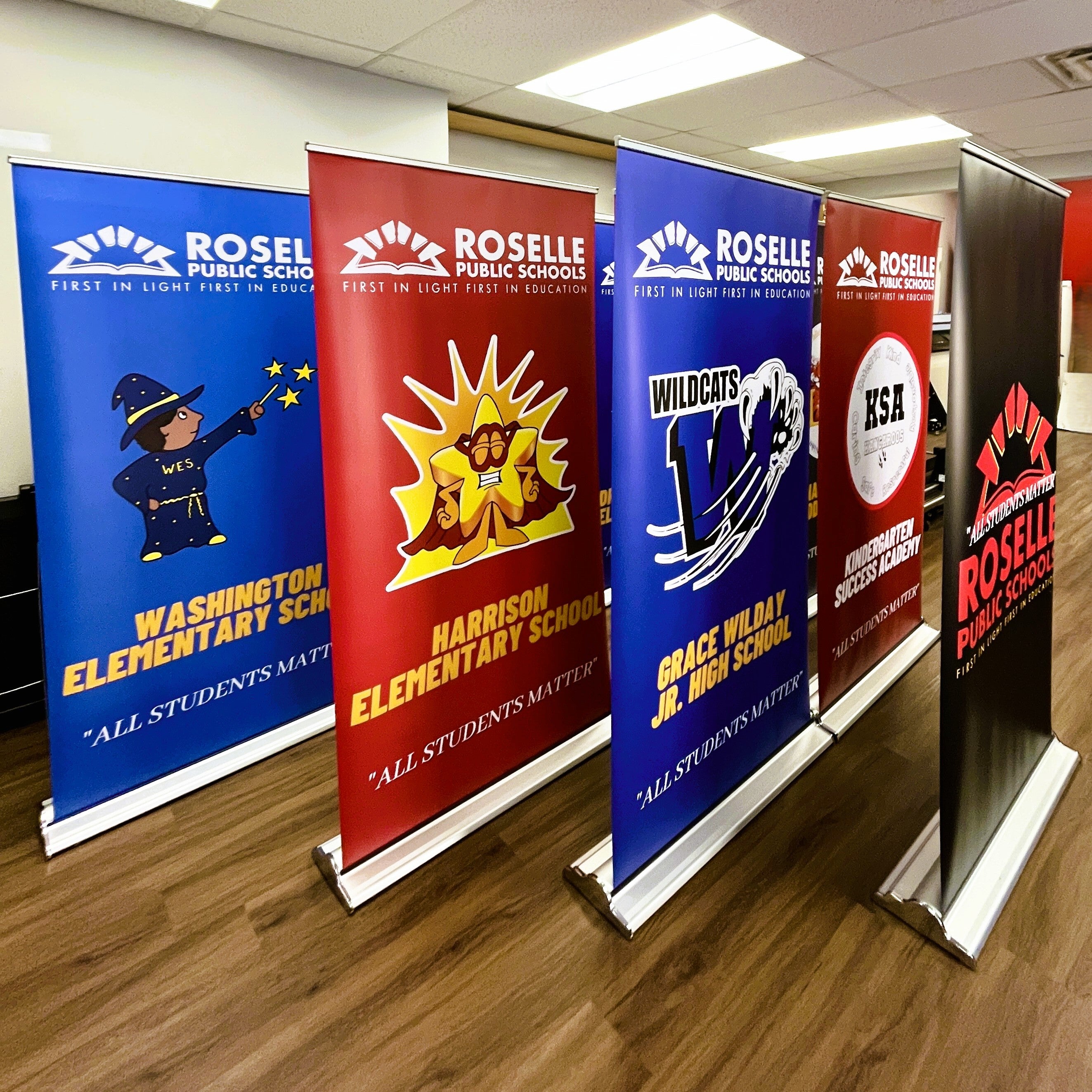 Retractable Banners for Roselle Public Schools