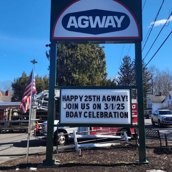 Agway New Milford Pylon signs
