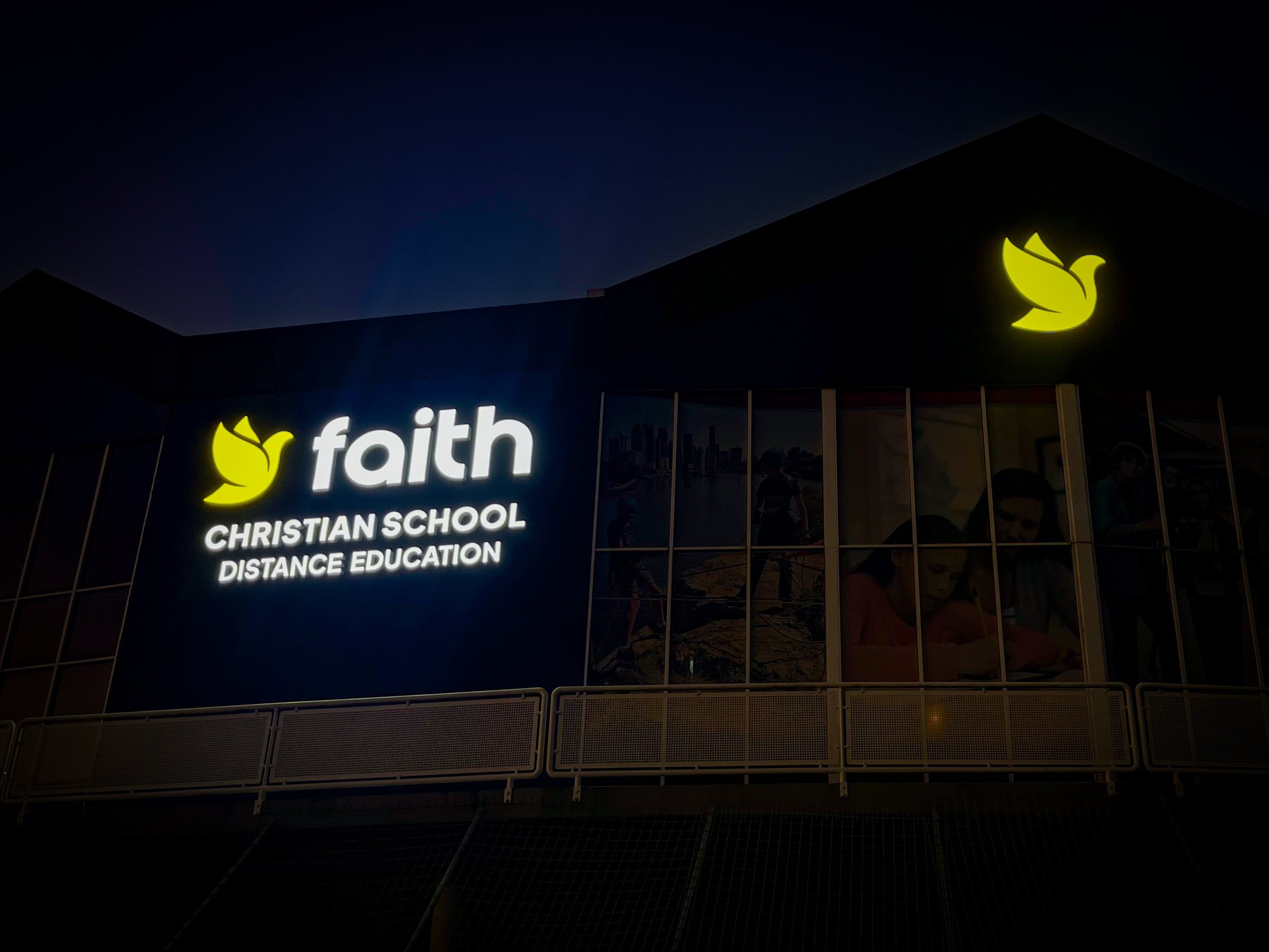 Faith – illuminated signage