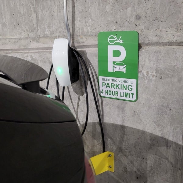 Green Parking Signs for Green Properties - EV Charging, Redmond, WA