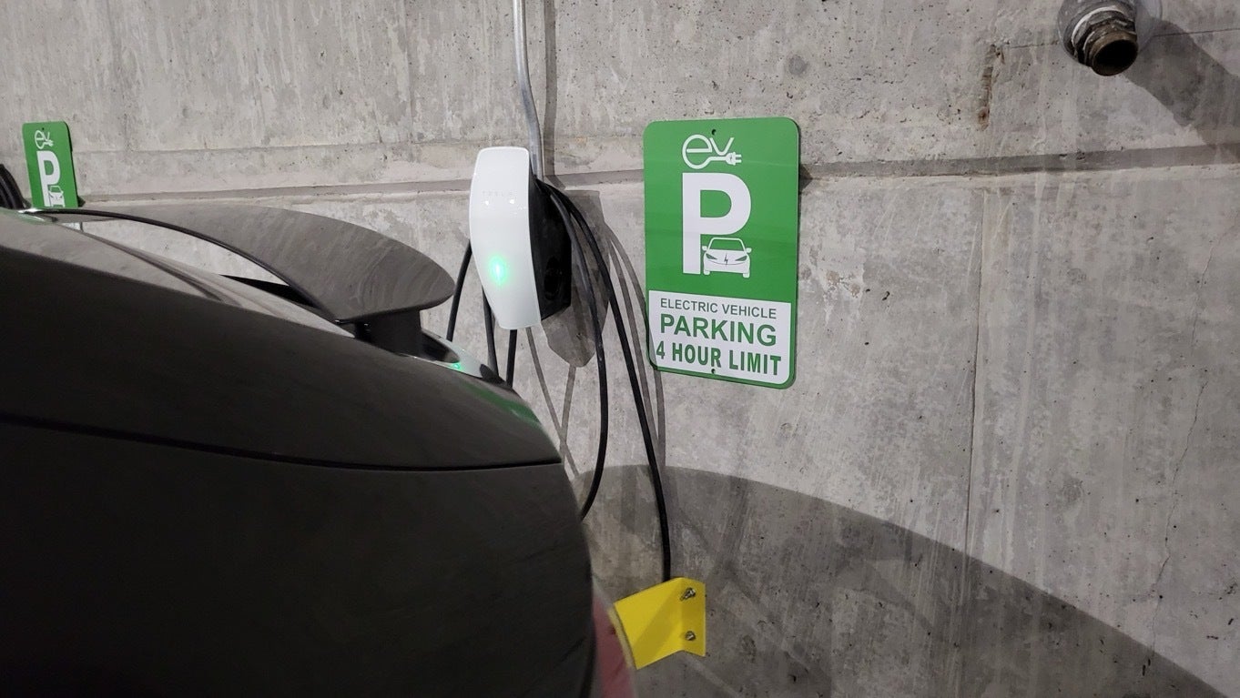Green Parking Signs for Green Properties - EV Charging, Redmond, WA