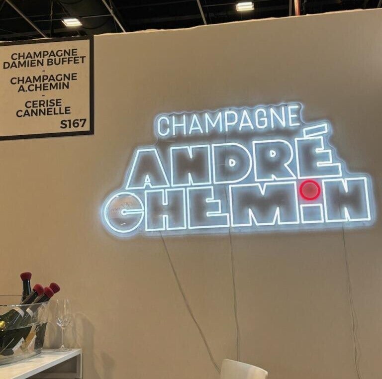 Enseigne LED pour la Maison de champagne André Chemin
