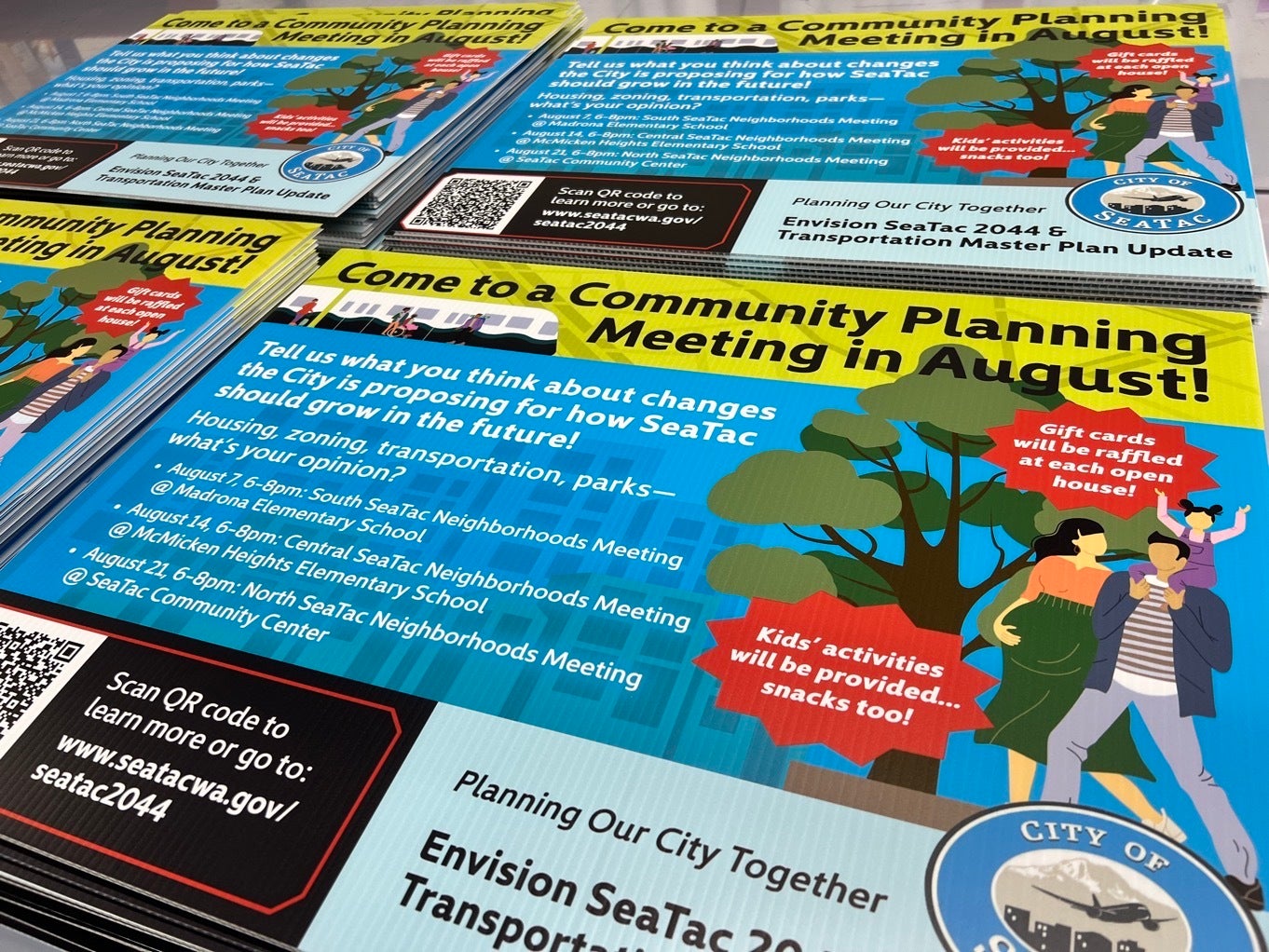 Signs of Community Engagements - Yard Signs, City of SeaTac, SeaTac, WA
