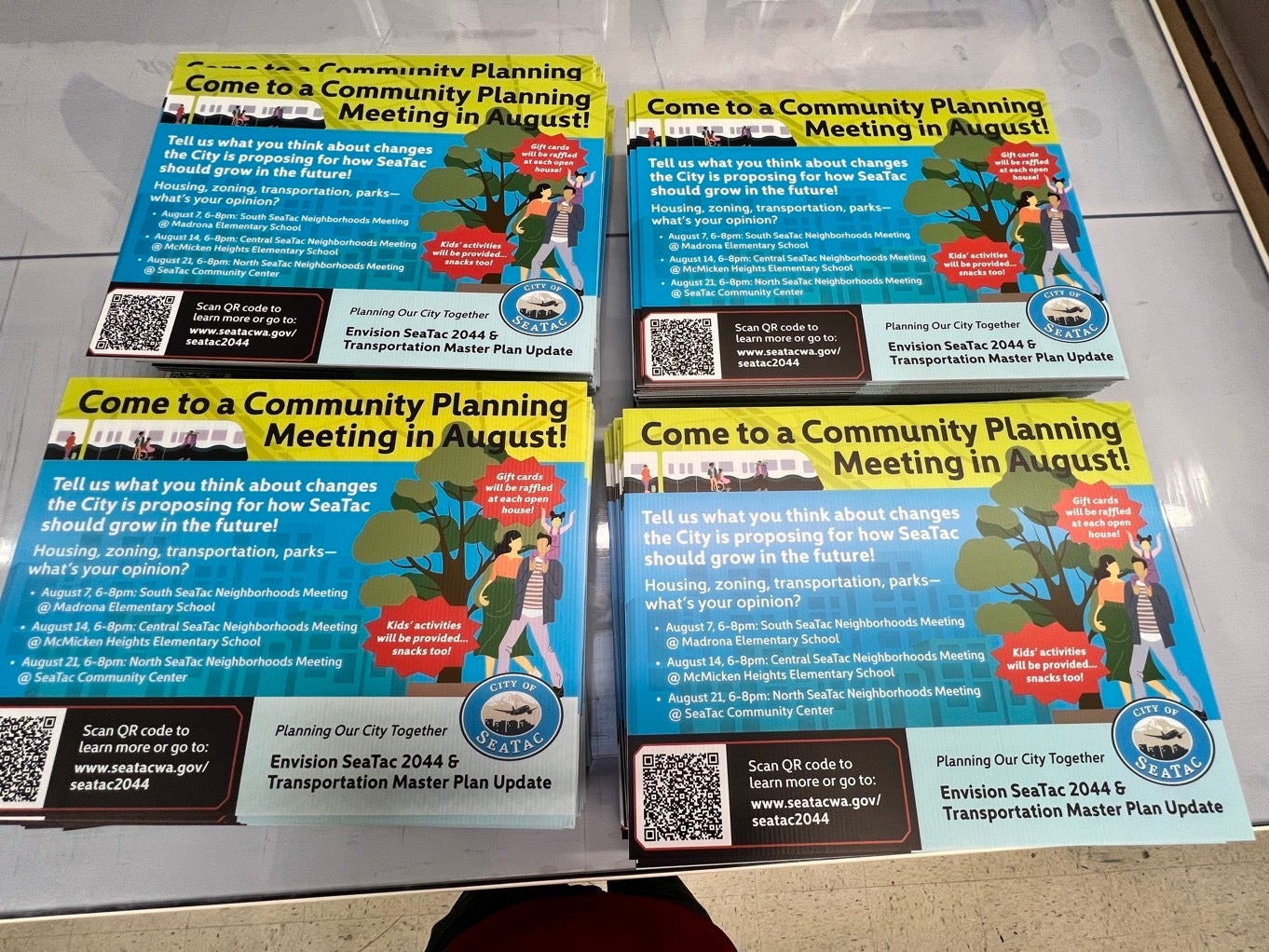 Signs of Community Engagements - Yard Signs, City of SeaTac, SeaTac, WA