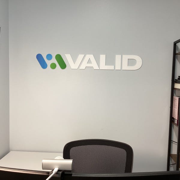 Natick VALID Dimensional Letters - CEO Office