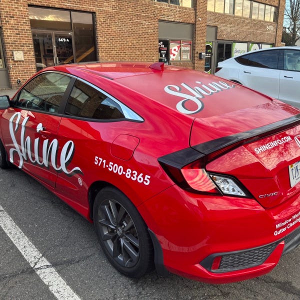 Fleet Vehicle Graphics for Shine Window Cleaning in Tysons Corner Virginia