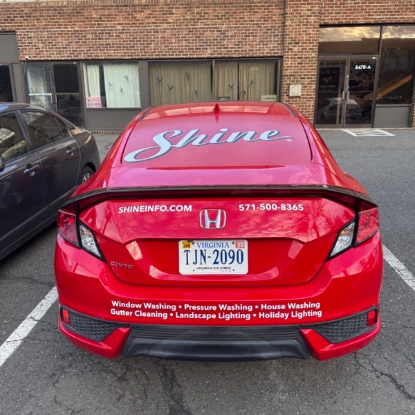 Fleet Vehicle Graphics for Shine Window Cleaning in Tysons Corner Virginia