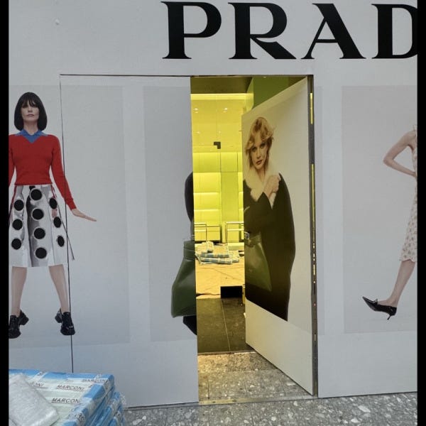 Prada Tysons Mall: Luxury Construction Wrap by Signarama Tysons Corner