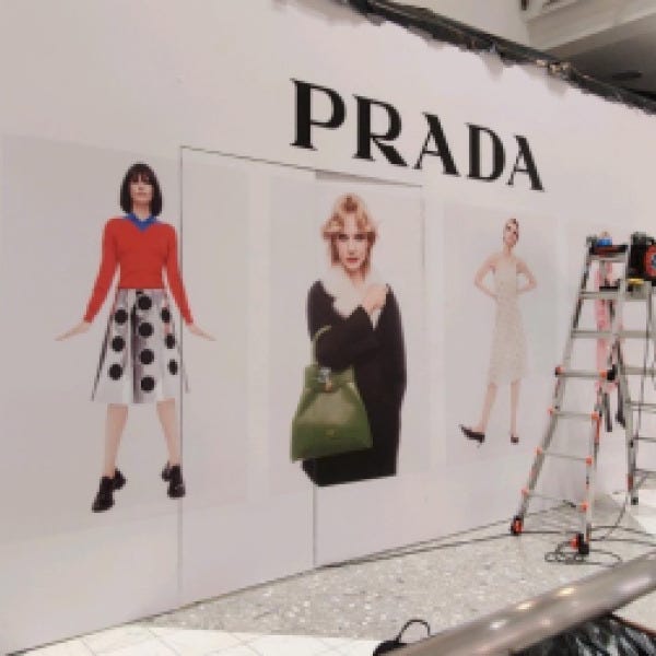 Prada Tysons Mall: Luxury Construction Wrap by Signarama Tysons Corner