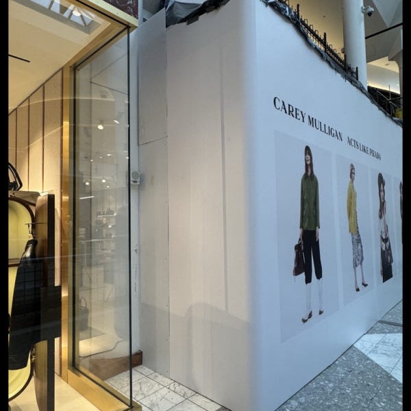 Prada Tysons Mall: Luxury Construction Wrap by Signarama Tysons Corner