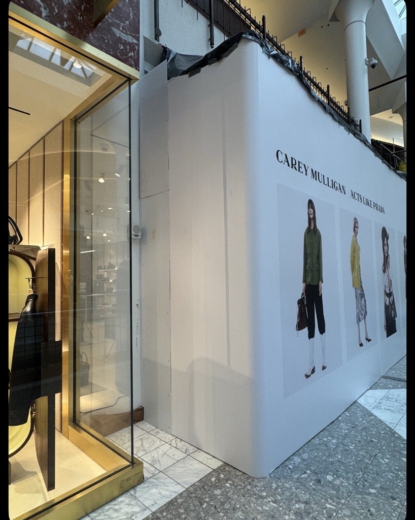 Prada Tysons Mall: Luxury Construction Wrap by Signarama Tysons Corner
