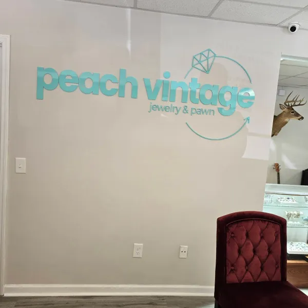 Peach Vintage Interior Wall Sign