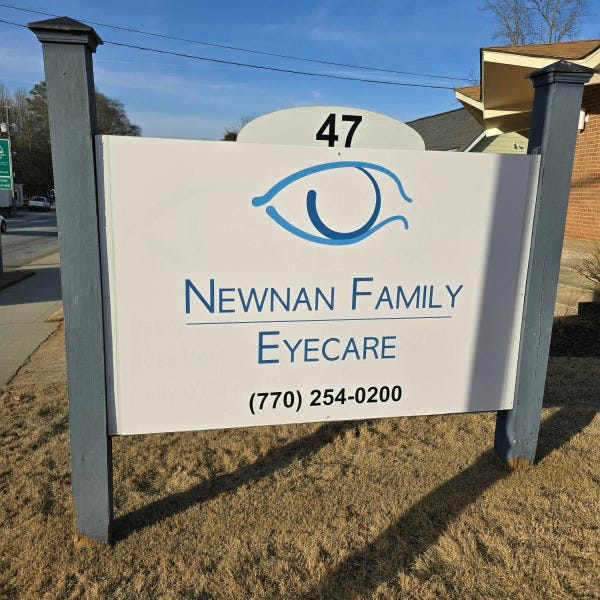 Newnan Family Eyecare Monument Sign