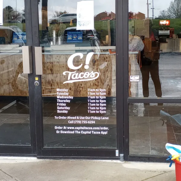 Capital Tacos Door Graphics