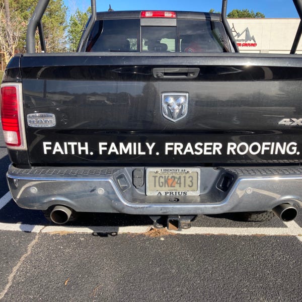 Fraser Roofing Rear Graphics