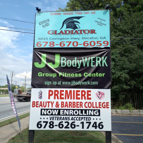 Gladiator Monument Sign