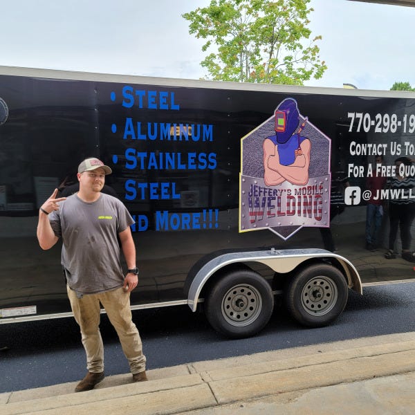 Jeffery's Mobile Welding Trailer Graphics